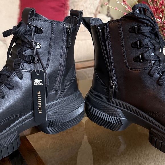 Sorel ONA AVE Women’s Black Waterproof Leather Platform Combat Boot Size 9 - Picture 15 of 17